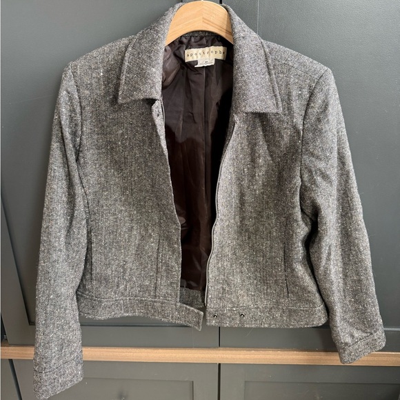 Apostrophe Vintage Brown Tweed Flecked Jacket •10 - Picture 3 of 11